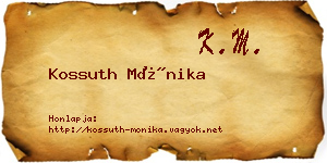 Kossuth Mónika névjegykártya