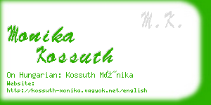 monika kossuth business card